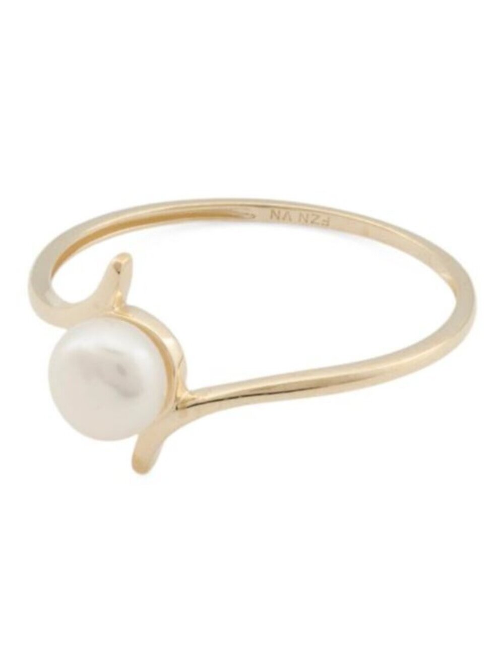 PEARL D'OR 10kt Gold Pearl Bypass Ring